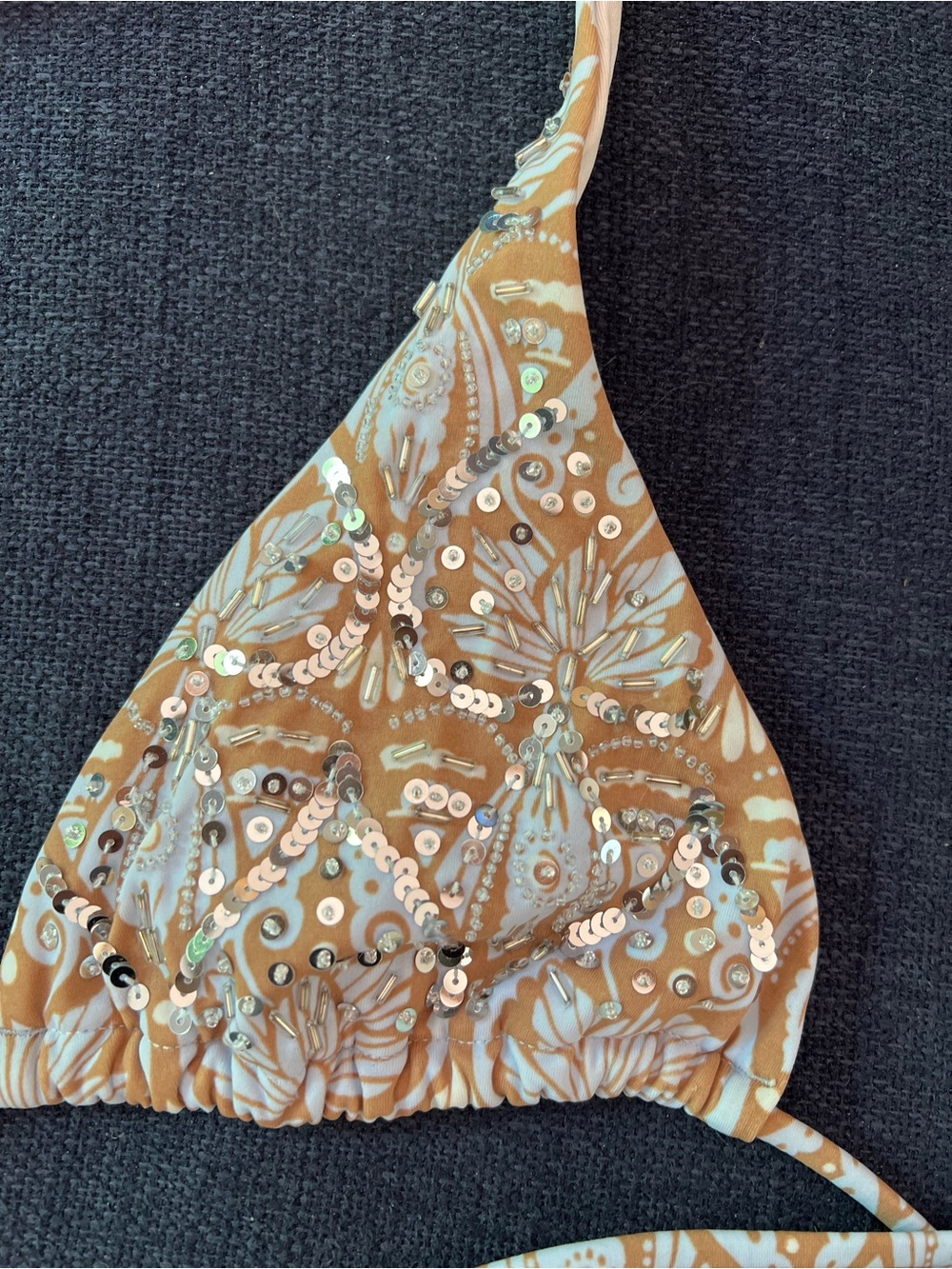 Victoria's Secret Cream and Tan Printed Triangle Bikini - Picture 4 of 5